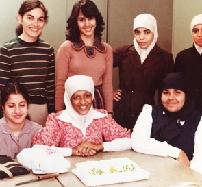 CESL senior instructor Ellen Shenkarow (upper left) with a group of Saudi Arabian students in 1979 CESL senior instructor Ellen Shenkarow (upper left) with a group of Saudi Arabian students in 1979
